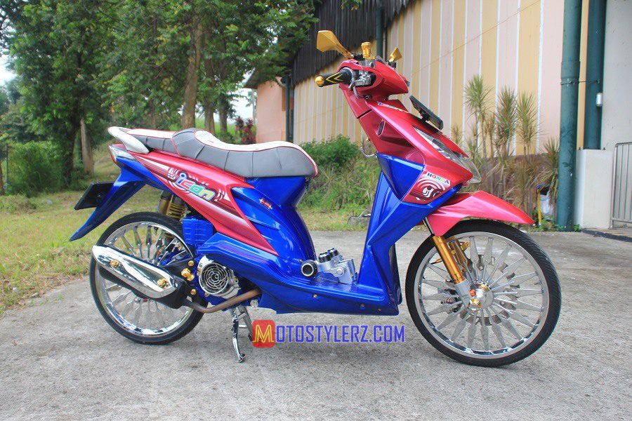 Modifikasi Honda Beat 2011 : Kombain Paint & Aseso