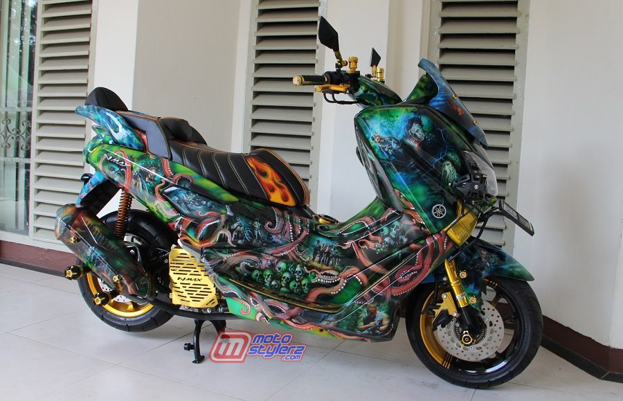 Modifikasi NMAX-Frontal Berjubah Airbrush
