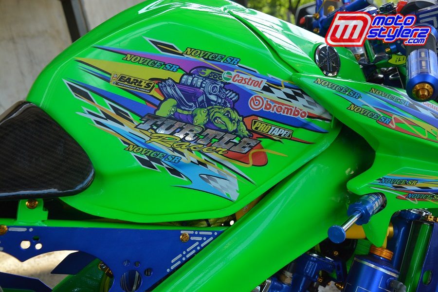 Fuel Tank-Bersemat Sticker Gaul Turtle Racing