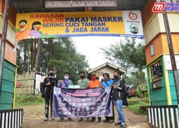Teten Primajaya (Sekum IMI Korwil Ciamis, Didampingi Indra Oded (Kabid Roda 2 IMI Korwil Ciamis), Perwakilan Club, Karang Taruna & Perhutani