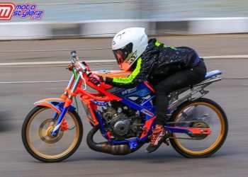 Aksi Arif Ucil di kelas Sport 2T 155cc Std Pemula Nasional