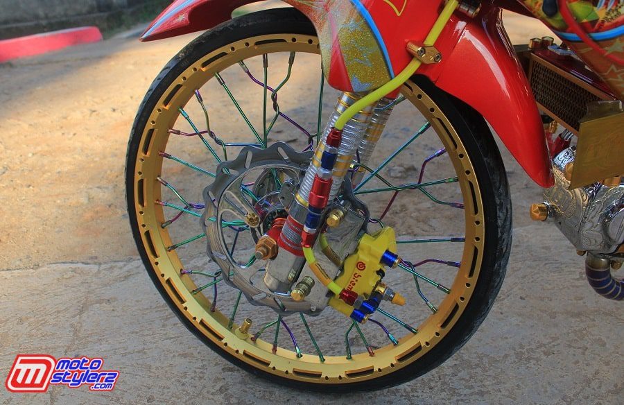 Pelek Dpn-Profilnya Angker, Serasi Bareng Botom Scarlet Custom