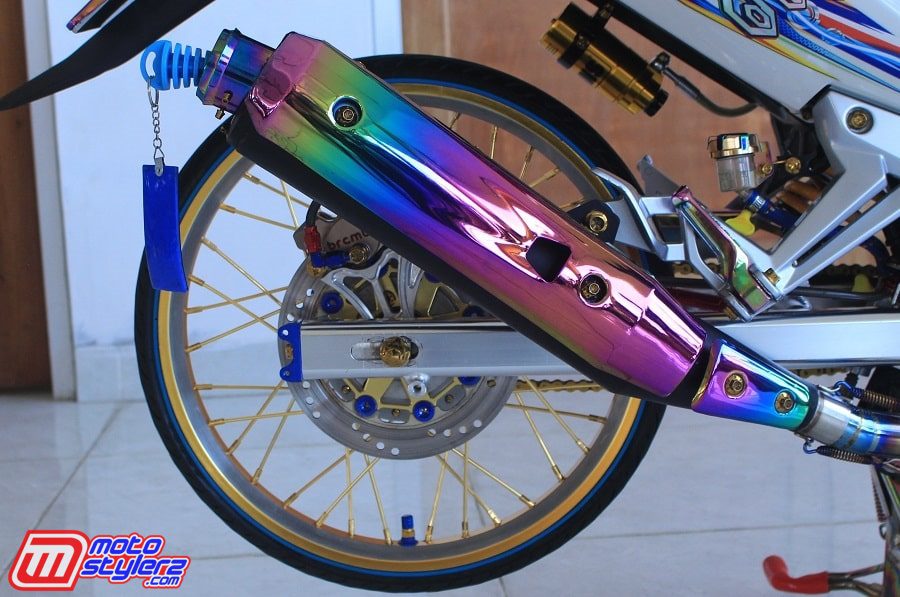 Tameng Muffler-Modis Bareng Arm B Pro