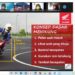 DAM_001, 003: Asep Wawan (Instruktur Safety Riding DAM) sedang menjelaskan konsep dasar menikung dan postur berboncengaan yang benar dan nyaman kepada peserta webinar.