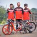Rico (Tengah) Owner Bersama Arif Ucil & Nanda Kancil Sukses Kuasai Matic 155cc TU Mix Rider Drag Bike Cimahi