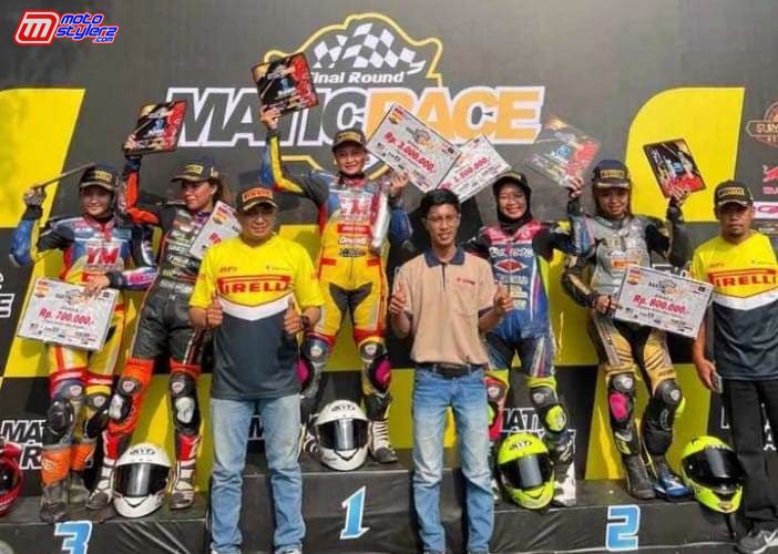 Suci Mulyani (Pembalap Wanita YM Racing) Puncaki 2 Podium Matac 115cc & Matic 130cc Wanita