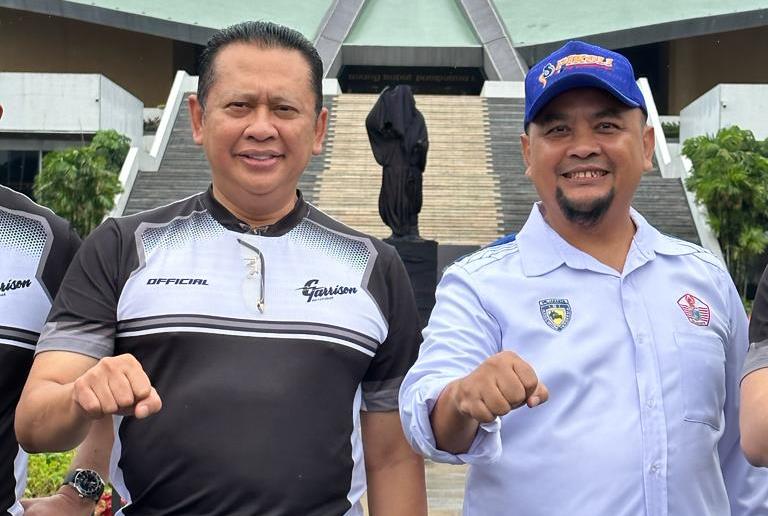 Dihadiri Bambang Soesatyo (Ketua MPR & Juga Ketum IMI), Ditemani H Supriyono (Kabid Roda 2 IMI DKI Jakarta)
