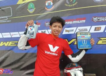 Indra Ramadhan Tampil Memikat, Raih Podium Pertama Matic Std 130cc Pemula