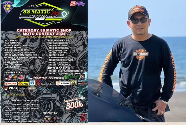 Teguh M Arief (Owner TZM Project Group) Siap Dukung 88 Matic Shop Motocontest (Gorontalo)