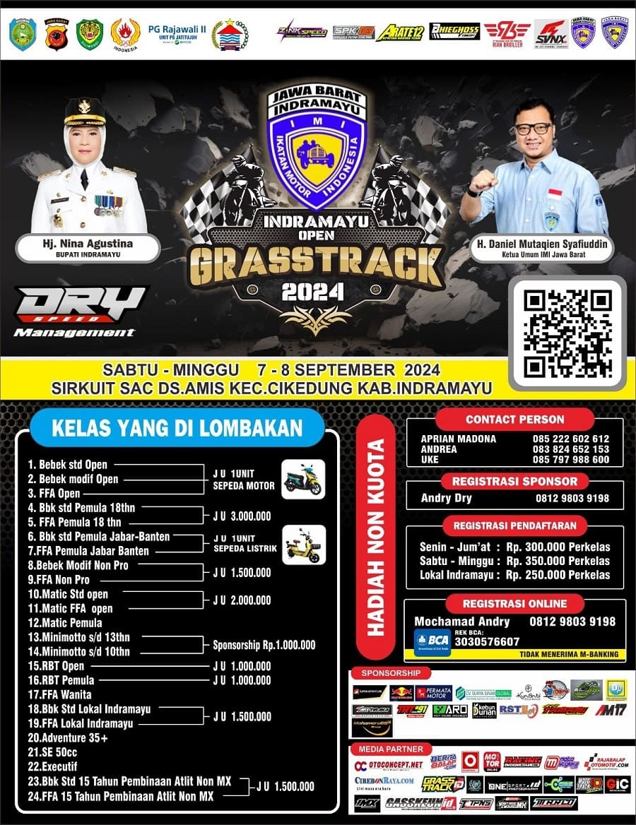 Indramayu Open Grastrack Dibanjiri Hadiah Istimewa (7-8 September 2024)