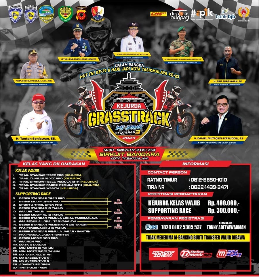 27 Kelas Siap Semarakan Kejurda Grasstrack IMI Jabar di Tasikmalaya