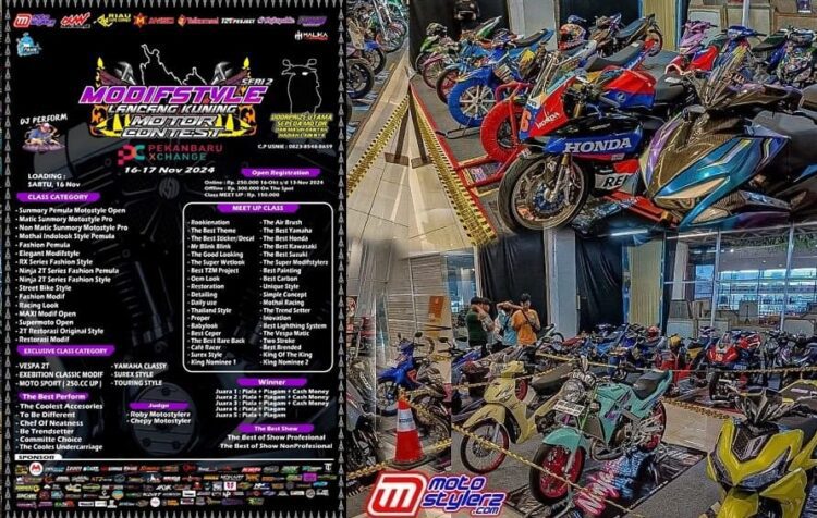 Banyak Hadiah & Doorprize Bakal Warnai Seri 2 Modifstyle Lancang Kuning Motor Contest (Pekanbaru) 2024