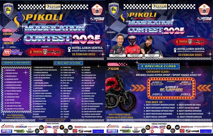 Pikoli Siap Gelar Modif dan Meet Up Contest di Sentul (22 Feb 2025), Semakin Terbaik & Tak Tertandingi