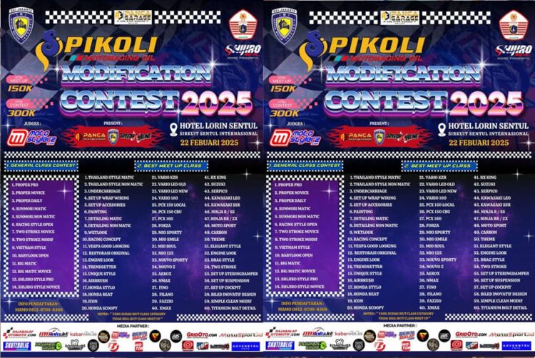 Pikoli Siap Gelar Modif dan Meet Up Contest di Sentul (22 Feb 2025), Semakin Terbaik & Tak Tertandingi
